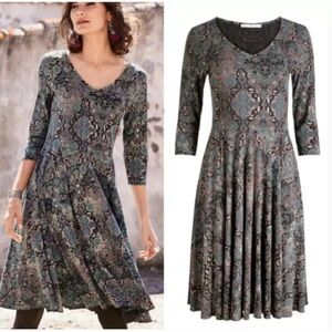 Peruvian Connection King Street Pima Cotton Modal Swing Dress Size XS